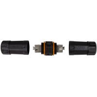 LogiLink Outdoor Kabel-Verbinder, Kat.6A Kat.7, schwarz