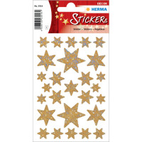 HERMA Weihnachts-Sticker DECOR "Sterne", silber, Holografie
