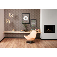 Securit Kreidetafel WOODY, aus Glas, Holz-Rahmen, schwarz