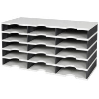 styro Grundeinheit styrodoc trio, 15 Fächer, blau grau