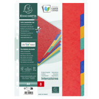 EXACOMPTA Karton-Register, 220 x 170 mm, 6-teilig