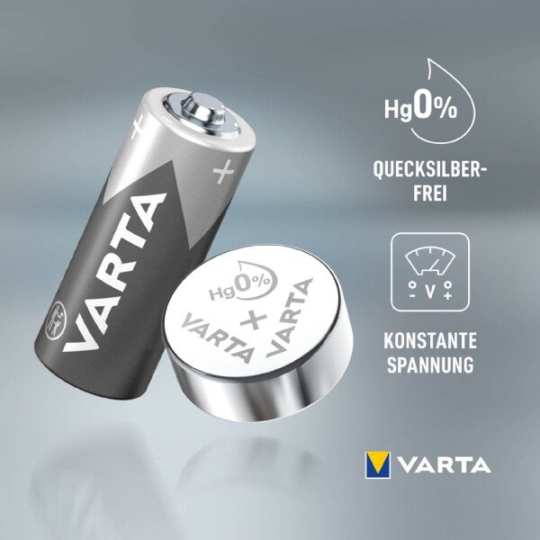 VARTA Silber-Oxid Uhrenzelle, V389 (SR54), 1,55 Volt