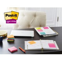 Post-it Haftnotizen super sticky notes, 127 x 76 mm, farbig