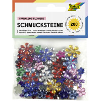 folia Schmucksteine "Herzen", Größen und Farben sortiert