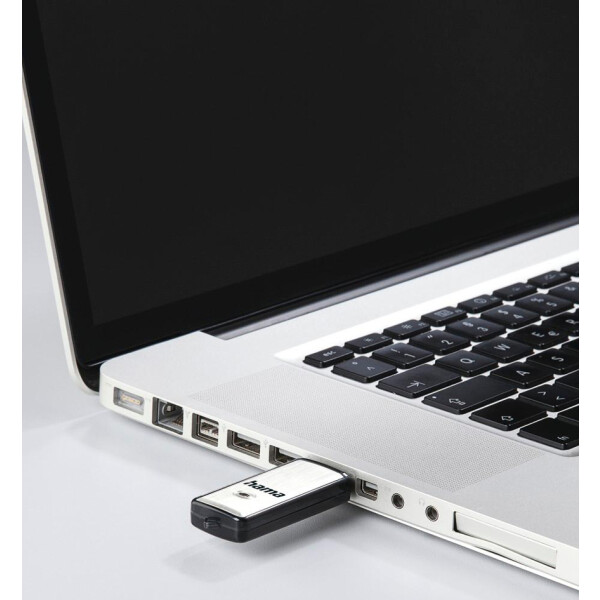 hama USB 2.0 Speicherstick "Fancy", 64 GB, schwarz silber
