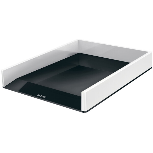 LEITZ Briefablage WOW Duo Colour, A4, Polystyrol, schwarz