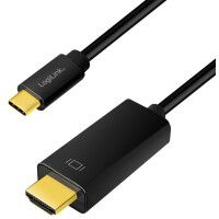 LogiLink USB-C - HDMI Anschlusskabel, 1,8 m, schwarz