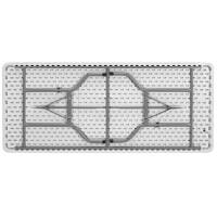 SODEMATUB Klapptisch YCZ-183 aus Kunststoff, lichtgrau