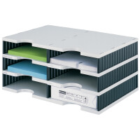 styro Grundeinheit styrodoc trio, 6 Fächer, blau grau