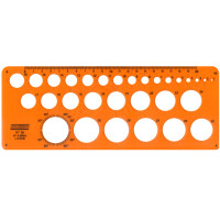 MINERVA Kreisschablone 17 A, Kreis von 2 - 38 mm