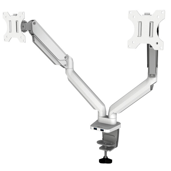 Fellowes Doppel-Monitorarm Platinum Series, wei&szlig;