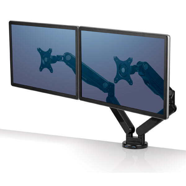Fellowes Doppel-Monitorarm Platinum Series, wei&szlig;