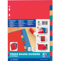 Oxford Karton-Register, blanko, DIN A4+, 6-teilig