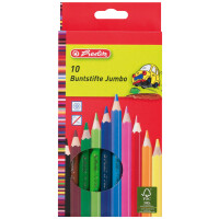 herlitz Buntstifte Jumbo, sechseckig, 10er Karton-Etui