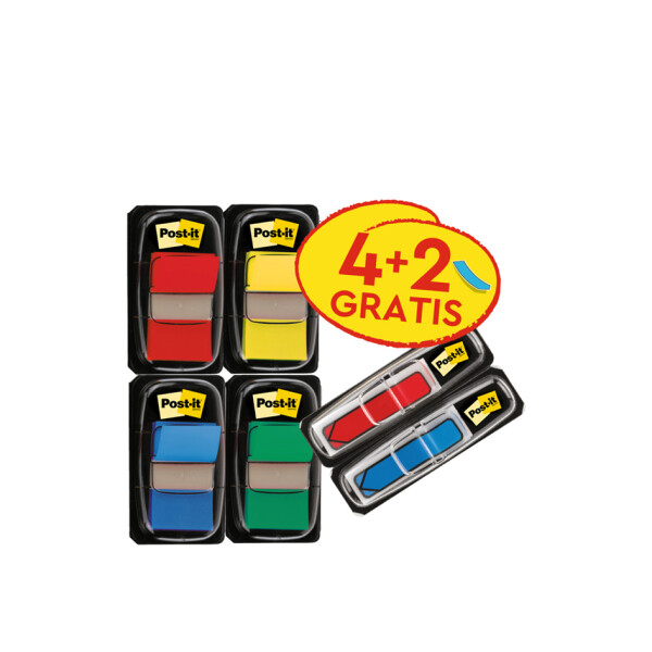 Post-it Haftmarker Index Standard, 25,4 x 43,2 mm, 4+2