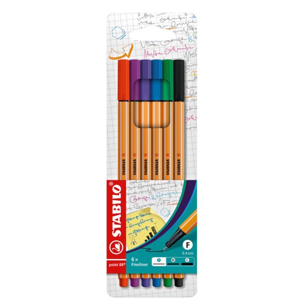 STABILO Fineliner point 88, 6er Kartonetui