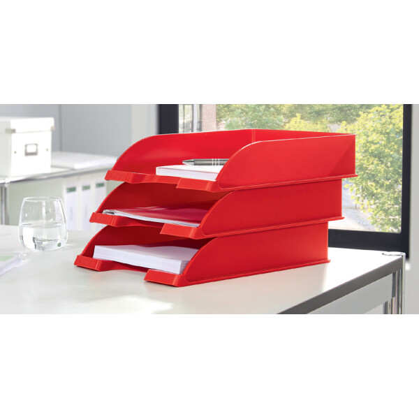 LEITZ Briefablage Plus WOW, A4, Polystyrol, gr&uuml;n