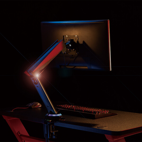 LogiLink Gaming Monitorarm, Arml&auml;nge: 480 mm, schwarz