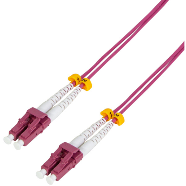 LogiLink LWL Patchkabel, LC-Duplex - LC-Duplex, OM4, 5,0 m