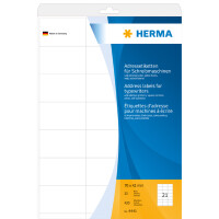 HERMA Adress-Etiketten, 70 x 42 mm, Ecken spitz, weiß