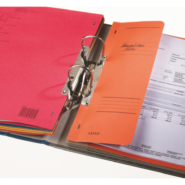 LEITZ Einhakhefter, DIN A4, Manilakarton, rot