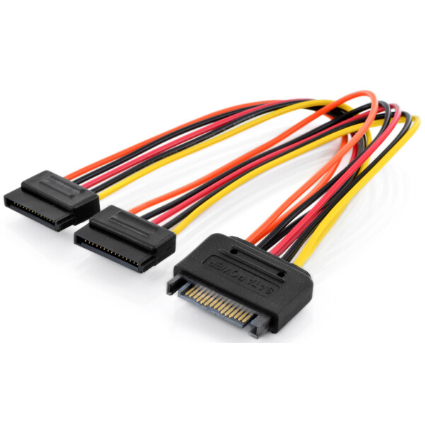 DIGITUS Internes Y-Stromkabel, SATA 15-pin, 0,3 m