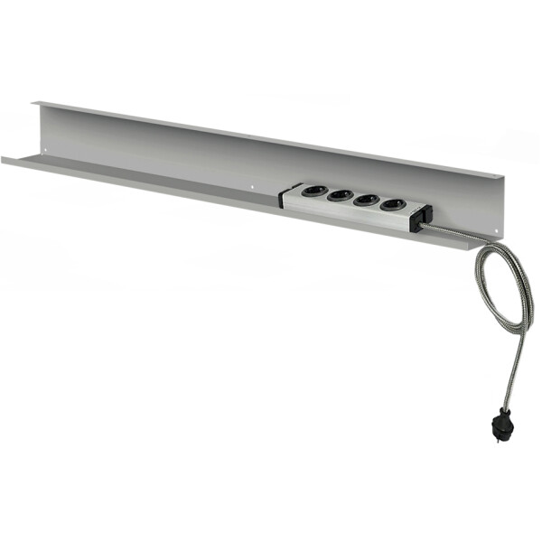 kerkmann Kabelkanal horizontal für Sitz- Stehtische, silber