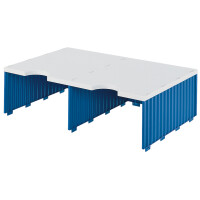 styro Aufbaueinheit styrodoc duo, 2 Fächer, blau grau