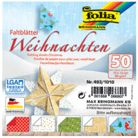 folia Faltblätter "Weihnachten", 100 x 100 mm, 80 g qm