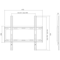 LogiLink TV-Wandhalterung, flach, für 81,28 - 139,7 cm