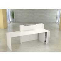 kerkmann Theke Sydney mit Beratungsplatz, weiß graphit