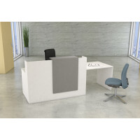 kerkmann Theke Sydney mit Beratungsplatz, weiß graphit