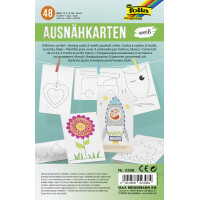 folia Ausnähkarten, 110 x 170 mm, weiß