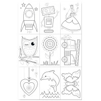 folia Ausnähkarten, 110 x 170 mm, weiß