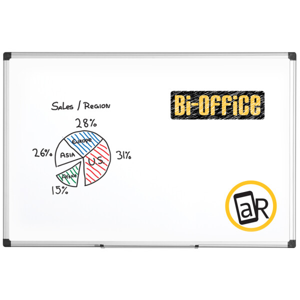 Bi-Office Weißwandtafel "Maya", 600 x 450 mm, emailliert