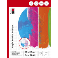 Marabu Acrylmalblock, 240 x 320 mm, 360 g qm, 10 Blatt