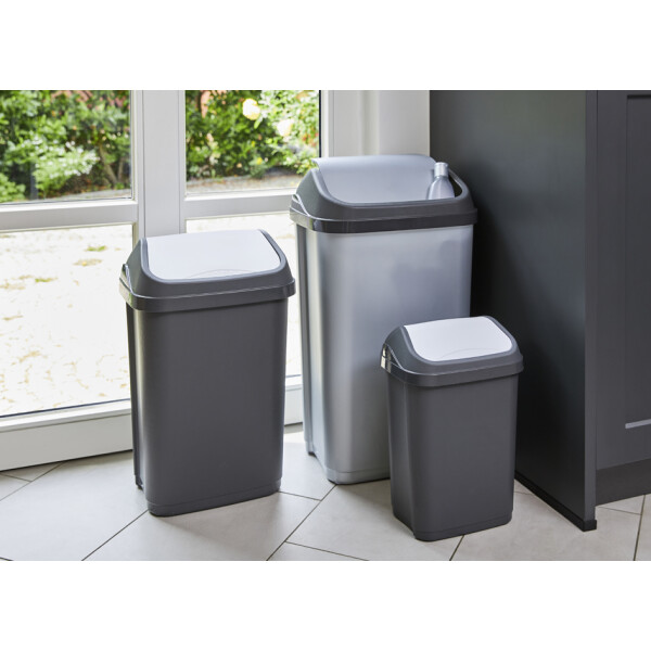 keeeper Abfalleimer "swantje", 10 Liter, silber graphite