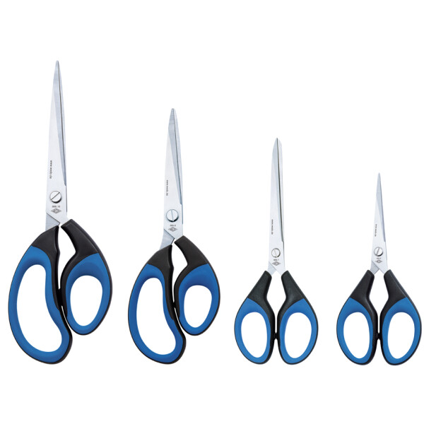 WEDO Schere Soft-Cut, spitz, L&auml;nge: 255 mm, schwarz blau