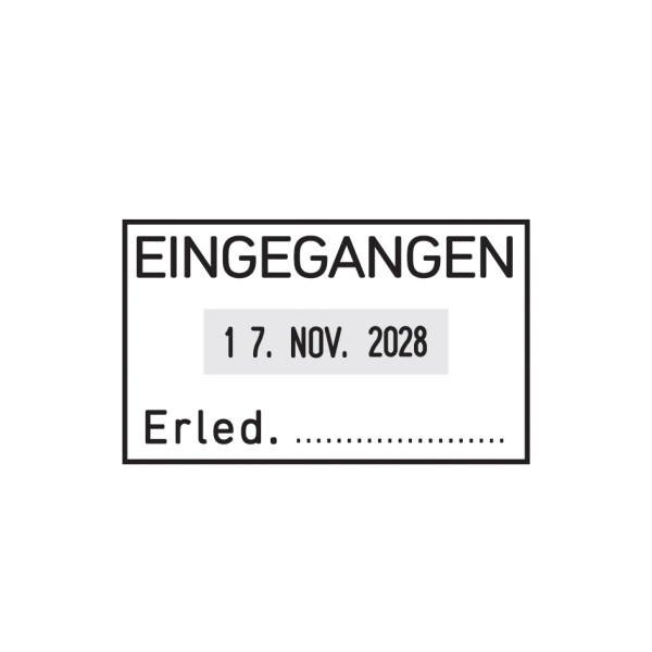 trodat Datumstempel 2910 L "EINGEGANGEN" + 4 Felder