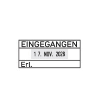 trodat Datumstempel 2910 L "EINGEGANGEN" + 4 Felder