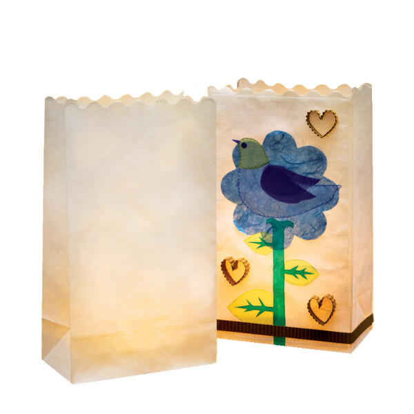 folia Lichtert&uuml;te "Blanko", klein, aus Papier, wei&szlig;