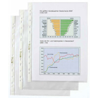 HETZEL Prospekthülle Economic, A4, PP, genarbt, 0,05 mm