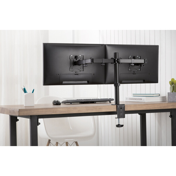 DIGITUS Universal Dual Monitorhalter mit Klemmbefestigung