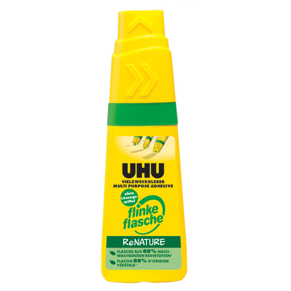 UHU Vielzweckkleber flinke flasche ReNATURE, 100 g Flasche