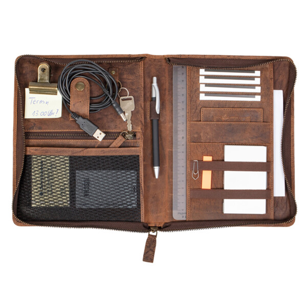 PRIDE&amp;SOUL Organizer WICK, aus Leder, braun