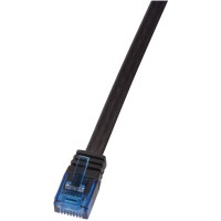 LogiLink U UTP Flach-Patchkabel, Kat. 6, 3,0 m, schwarz