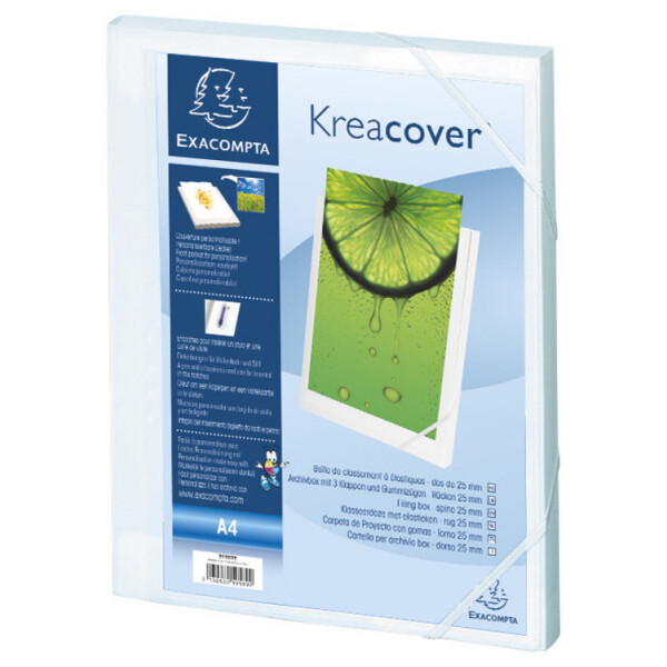 EXACOMPTA Sammelbox Kreacover, A4, PP, 25 mm, wei&szlig;