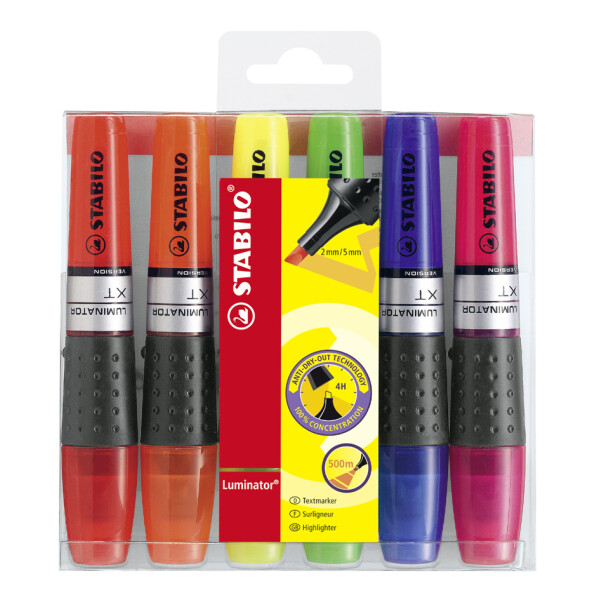 STABILO Textmarker LUMINATOR, 4er PET-Etui
