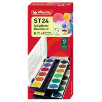 herlitz Deckfarbkasten ST12, 12 Farben, aus Kunststoff