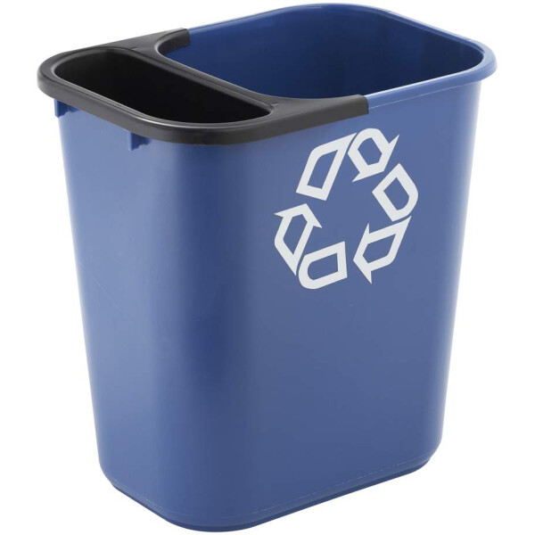 Rubbermaid Papierkorb, 26,6 Liter, rechteckig, PE, schwarz